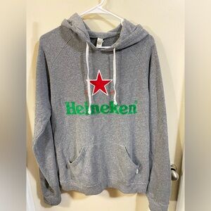 Heineken Gray Hoodie with Red Star